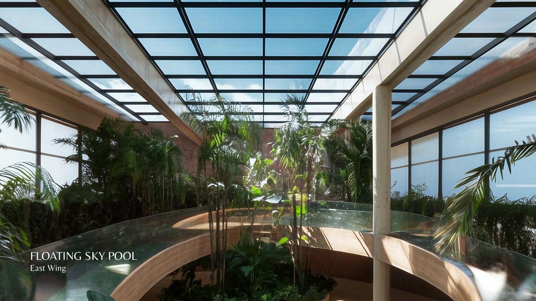 Floating Sky Pool, East Wing — rendering